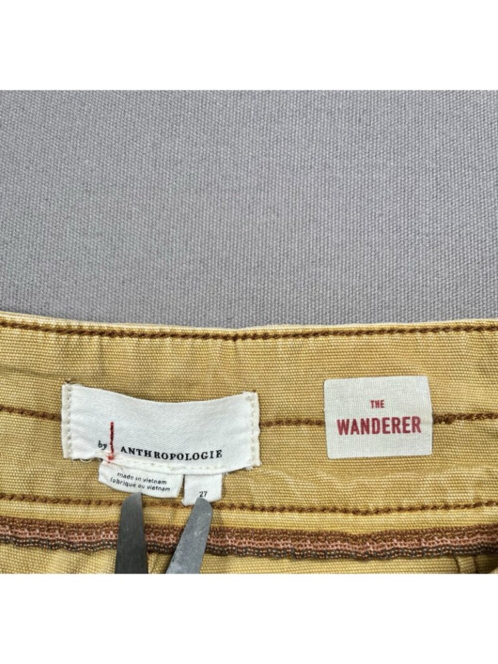 Anthropologie The Wanderer Utility Stretch Tan Yellow Pants - Women Size 27 X 27 - Picture 2 of 16